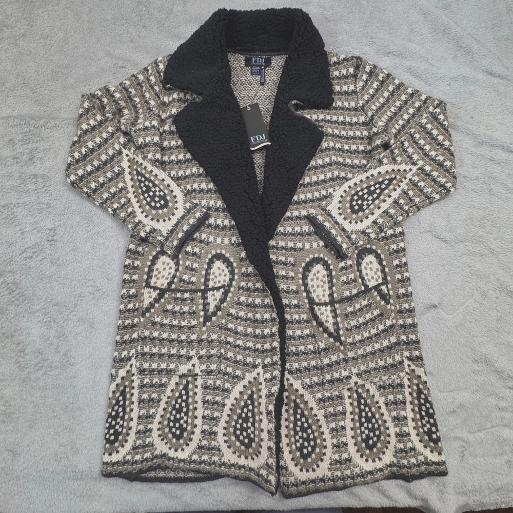 FDJ French Dressing Women's Open‎ Cardigan Jacket Size Medium